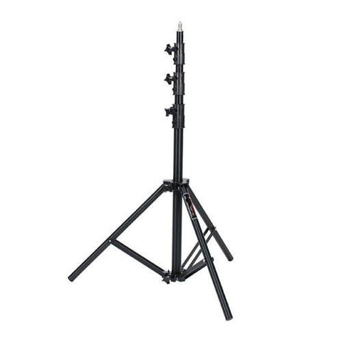 Photogenic 8' Air-Cushioned Heavy Duty Aluminum 4-Section Lightstand, Black Anodized Finish - Lighting-Studio - Photogenic - Helix Camera 