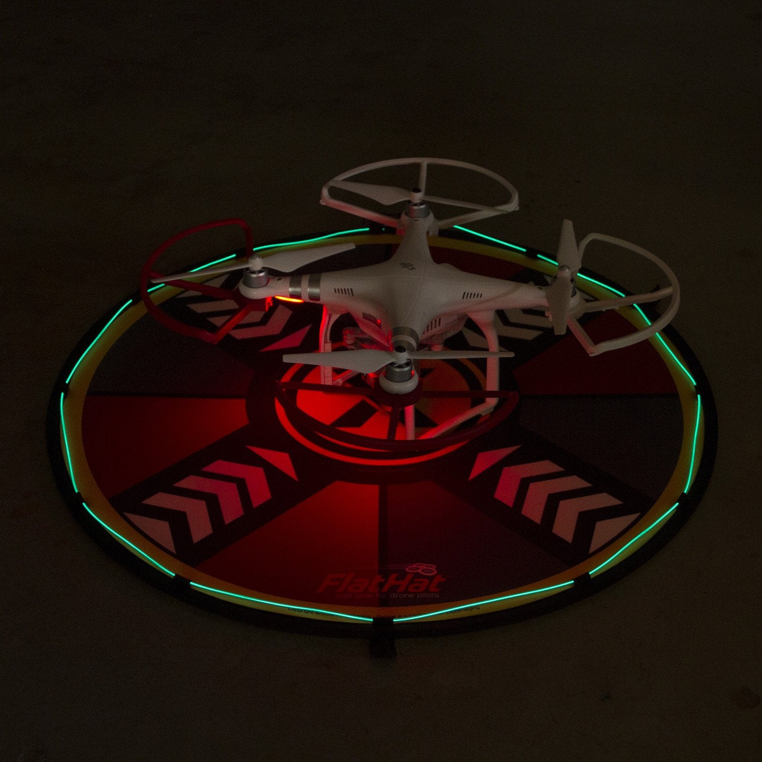 FlatHat Lighting Kit for Collapsible Drone Pads - Ice Blue - Photo-Video - ExpoImaging - Helix Camera 